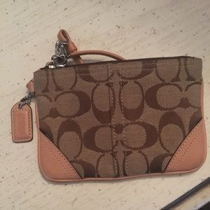 Coach signature wristlet